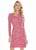 Ashley Lauren - 4130 Multi-Color Sequined Long Sleeve Sheath Dress In Multi-Color and Pink