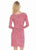 Ashley Lauren - 4130 Multi-Color Sequined Long Sleeve Sheath Dress In Multi-Color and Pink