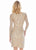 Ashley Lauren - 4130 Multi-Color Sequined Long Sleeve Sheath Dress In Multi-Color and Nude
