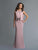 Saboroma - 4130 Applique Bateau Sheath Dress In Pink
