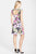 Adrianna Papell - 11241050 Floral Bateau Neck A-Line Dress in Purple and Multi-color