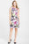 Adrianna Papell - 11241050 Floral Bateau Neck A-Line Dress in Purple and Multi-color