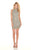 Rachel Allan Homecoming - 4134 Embellished High Halter Sheath Dress in Silver