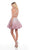 Rachel Allan Homecoming - 4136 Embellished Deep V-neck A-line Dress In Red and Multi-Color