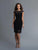 Saboroma - 4136 Lace Applique Sheath Dress In Black