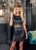 Rachel Allan Homecoming - 4137 Two Piece Beaded Fringe Fitted Dress In Blue