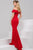Fitted Off the Shoulder Long Sheath Dress 41381