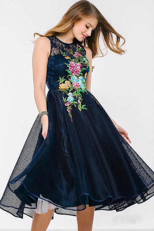 Sleeveless Floral Cocktail Dress 41397