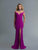 Saboroma - 4139 Embellished High Neck Trumpet Dress In Pink