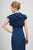 Daymor Couture - Embellished V-Neck Trumpet Dress 413 in Blue