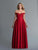 Saboroma - 4141 Embellished Off-Shoulder Pleated Ballgown In Red