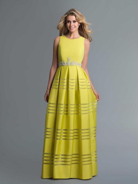 Saboroma - 4148 Embellished Jewel Pleated A-line Gown In Green