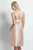 Alexia Designs - 4142 Sleeveless Halter Pleated Sheath Dress In Pink