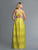 Saboroma - 4148 Embellished Jewel Pleated A-line Gown In Green