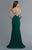 Saboroma - 4149 Off Shoulder Illusion Neckline Mermaid Gown In Green