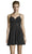 Alyce Paris - 4150 Crystal Ornate Chiffon Cocktail Dress In Black