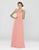 Alexia Designs - 4152 Ruffled Sweetheart Chiffon A-line Gown In Orange and Pink