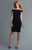 Saboroma - 4153 Foldover Off-Shoulder Sheath Dress In Black
