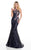 Rachel Allan Homecoming - 4155 Embellished Halter Mermaid Dress In Blue and Multi-Color