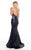 Rachel Allan Homecoming - 4155 Embellished Halter Mermaid Dress In Blue and Multi-Color