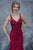 Nina Canacci - 4155 Sleeveless Lace Embroidered Evening Gown In Red