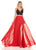 Rachel Allan Homecoming - 4157 Two Piece Applique A-line Dress In Black and Red