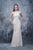 Nina Canacci - 4157 Halter Diamond Style Embroidered Long Dress In White and Neutral