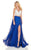 Rachel Allan Homecoming - 4157 Two Piece Applique A-line Dress In White and Blue