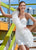 Ashley Lauren - 4170 One Shoulder Ruffled Sheath Dress In White