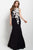 41715 Floral Embroidered Mermaid Dress