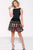 Two Piece Short Dress with Embellished Floral Skirt 41725