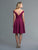 Saboroma - 4176 Plunging Off-Shoulder Pleated A-line Dress In Purple