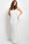 41791 Geo-Beaded Tonal Sheath Gown