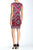 London Times - T1497P Cap Sleeve Multi-Print Dress in Red and Pink