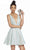 Alyce Paris - 4186 Plunging V-Neck Glitter Cocktail Dress In Green