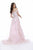 Shail K - 41916 Embellished Off-Shoulder A-line Dress With Train