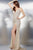 31950 Bedazzled Deep V-neck Sheath Dress