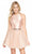 Alyce Paris - 4194 Embellished Two Piece Halter Tulle A-Line Dress In Pink