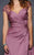 Lara Dresses - 21648 Lace Cap Sleeve Draped Gown In Pink