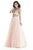 Jolene Collection - 17069 Two Piece Beaded Jewel Neck Ballgown In Pink and Multi-Color