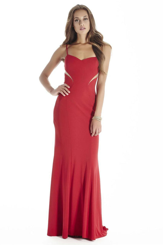 Jolene Collection - 17017 Sweetheart Sheath Dress In Red