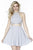 Jolene Collection - 17558 Bedazzled Halter A-line Dress In Gray