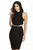 Jolene Collection - 16546 Two Piece Jewel Sheath Dress In Black