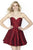 Jolene Collection - 17565 Floral Sweetheart Pleated A-line Dress In Red and Floral