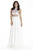 Jolene Collection - 17068 Two Piece Beaded A-line Dress In White and Multi-Color