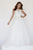 Jolene Collection - 18352 Sheer Bateau Neck A-line Gown In White and Multi-Color