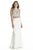 Jolene Collection - 17054 Two Piece Beaded Halter Dress In White and Multi-Color