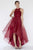Jolene Collection - 18058 Beaded Illusion Halter High Low Dress In Red