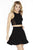 Jolene Collection - 17529 Two-Piece Illusion Stripe Dress In Black