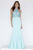 Jolene Collection - 18304 Beaded Halter Neck Mermaid Gown In Blue